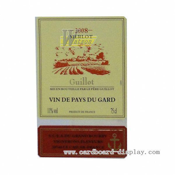 France grape wine printed label