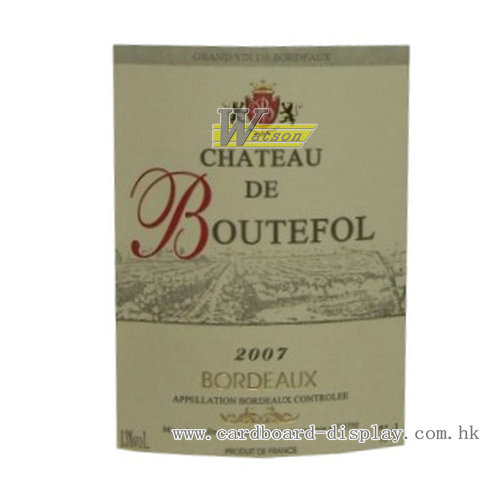 Europe red wine paper label