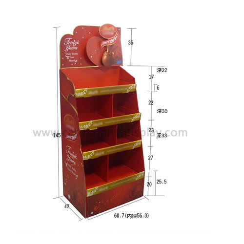 Christmas supermarket promotions chocolate candy and other floor display stand