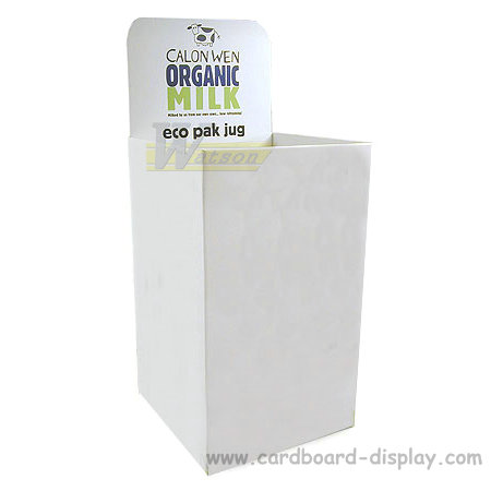 Cardboard display dump bin for milk