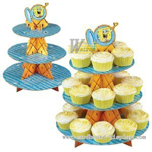 3 tiers Cardboard Cupcake stand for Children's party