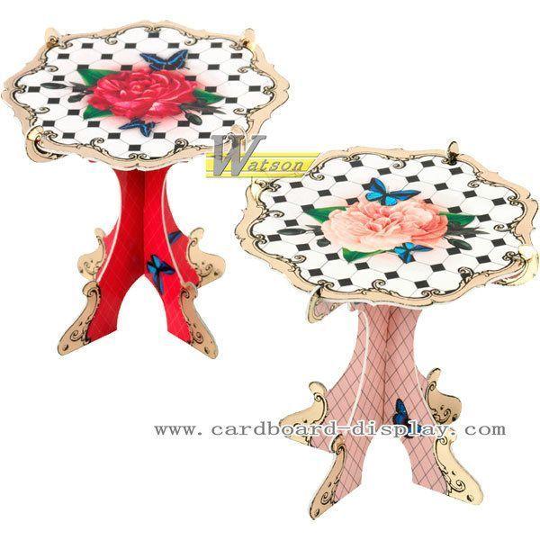 Graceful corrugated paper cake stand for party
