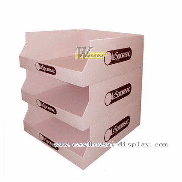 Cardboard trays counter display satnd for cosmetic