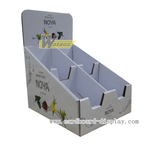 Corrugated Paper Counter Top Display For Lip Balm Cardboard