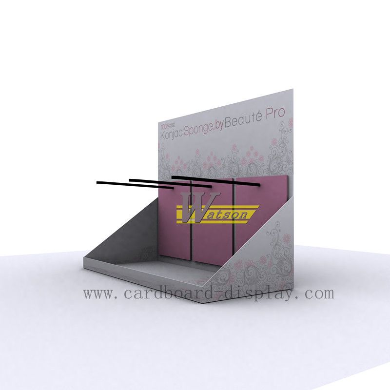 Corrugated paper counter top display for sponge