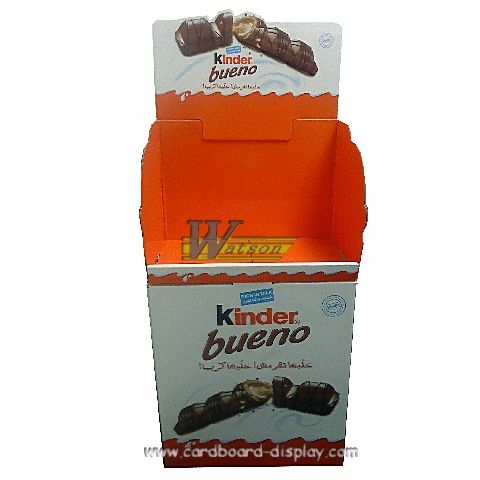 Cardboard Promotional Dump Bin For Kinder Chocolate
