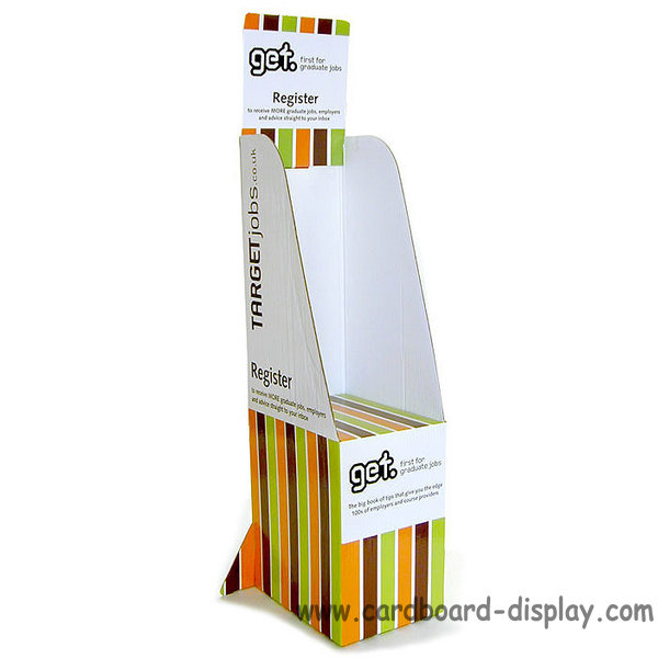 New designed pamphlet corrugated display rack for promotion