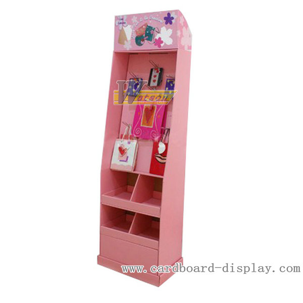 Compartment Cardboard Display Display with hooks