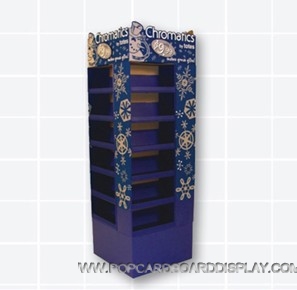 Two-side cardboard display stand