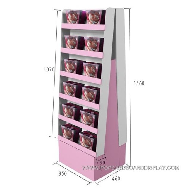 promotion product corrugated paper floor display rack
