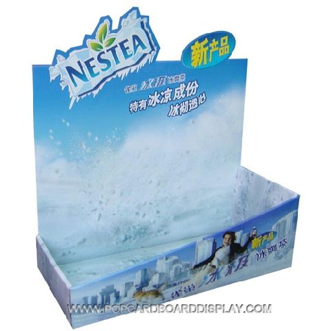 Nestea drink bottle PDQ cardboard display