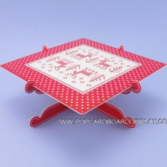 christmas cross stitch mince pie stand