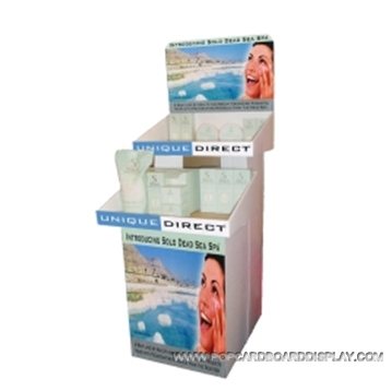 promotion cosmetic tray floor display stand