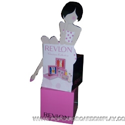 cosmetic floor cardboard advertising stand