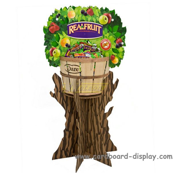 Fruit product cardboard dump bin display