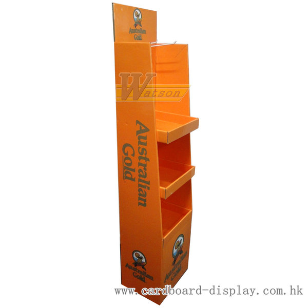 Sun oil tray cardboard display rack