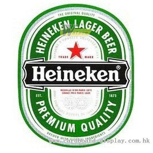 Heineken beer printed label