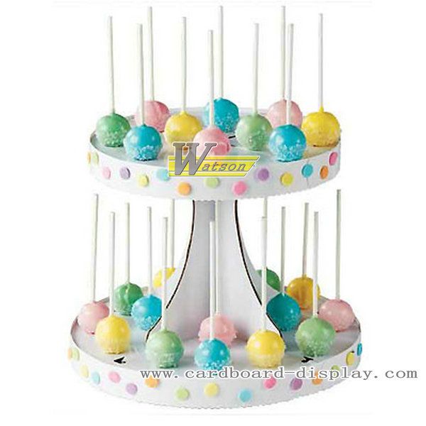 Cardboard 2-Tier Cake POP Stand