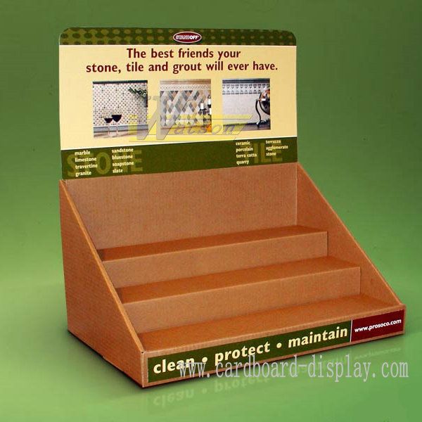 Carton paper counter top display rack for supermarket promotion