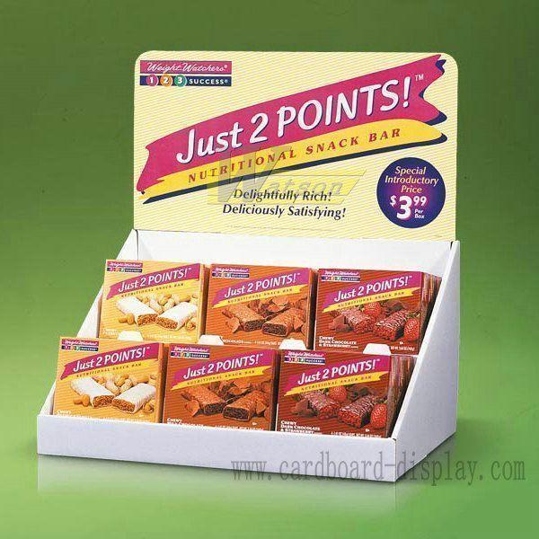 Cardboard counter display stand for snack or food