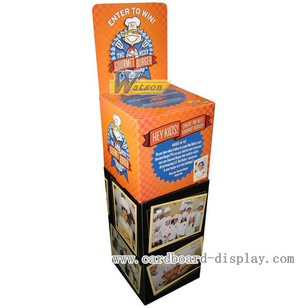 Corrugated paper advertising ballot display box