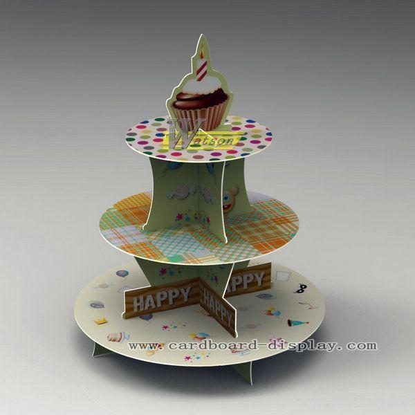 Cartoon Cardboard birthday celebration cupcake stand