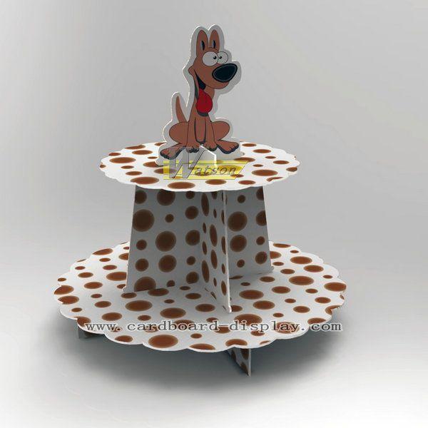 doggy corrugated cardboard cupcake stand for party