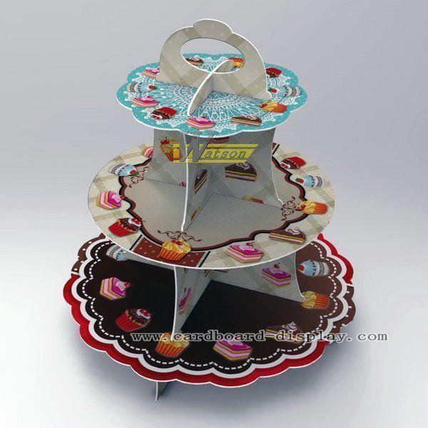 Halloween cardboard cupcake stand with handle