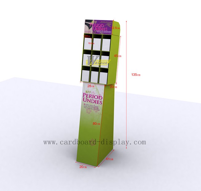 new design cardboard pallet display stands for underwear show