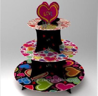 original design 3 tiers cardboard cupcake stand