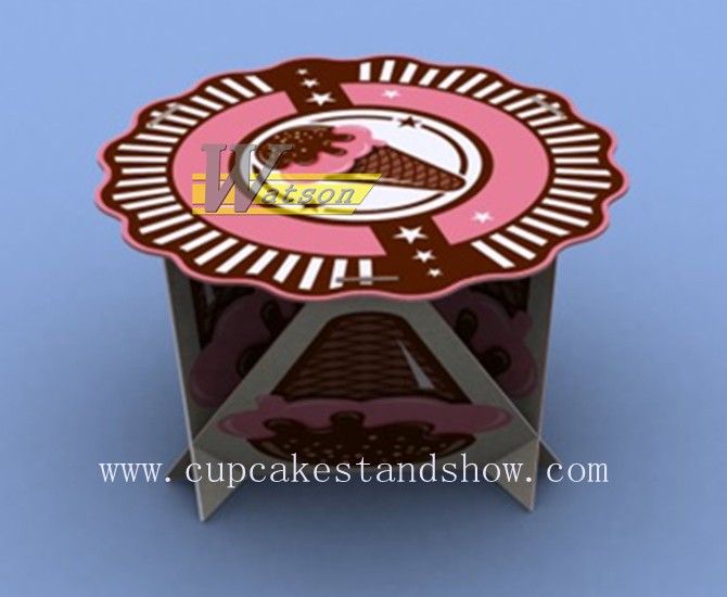 Original Design Single Tier Cardboard Cupcake Stand for Celebration