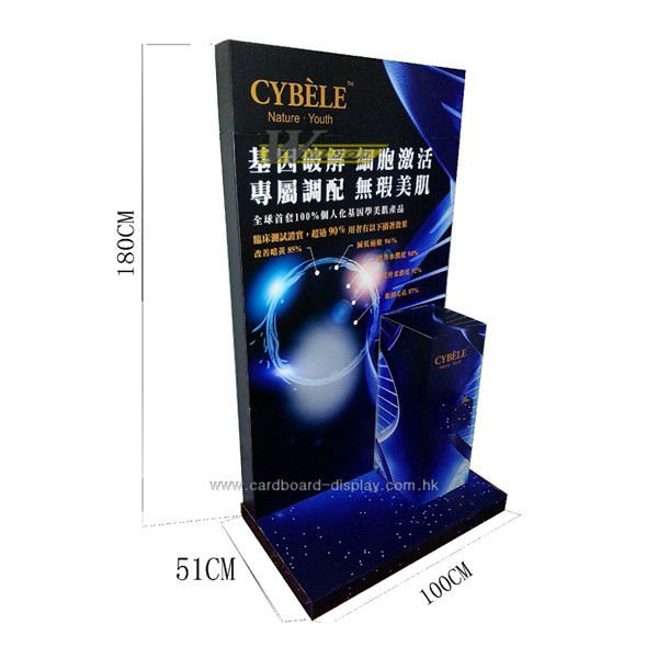 Corrugated Cardboard display stands for cosmetic promotion