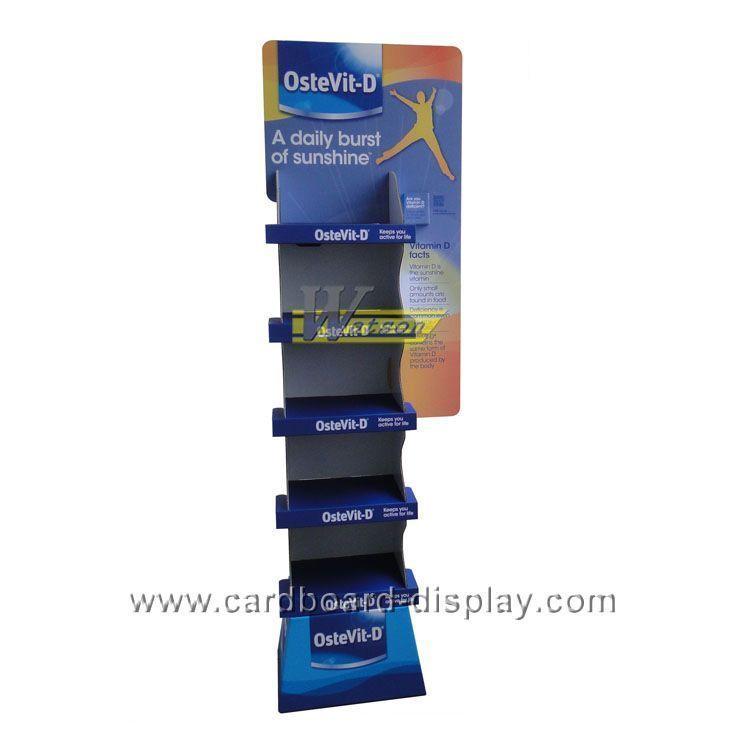 Customized corrugated cardboard display, cardboard floor display stand