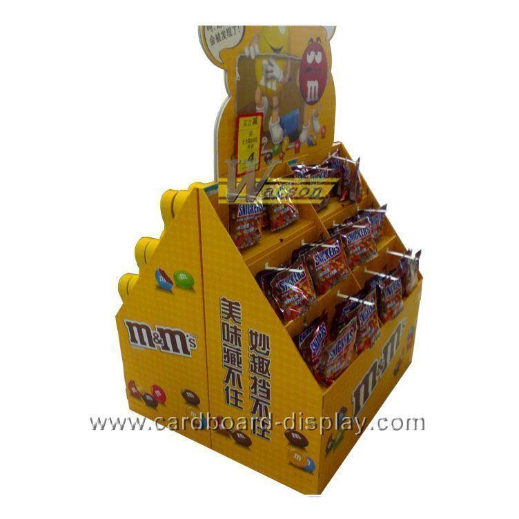 Cardboard hook display shelf for sales promotion