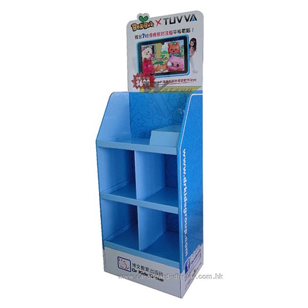 Corrugated compartment display racks for children's books