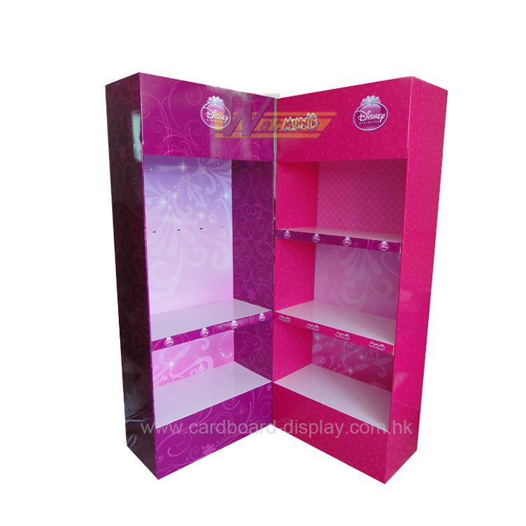 Promotional corrugated cardboard tiers display rack