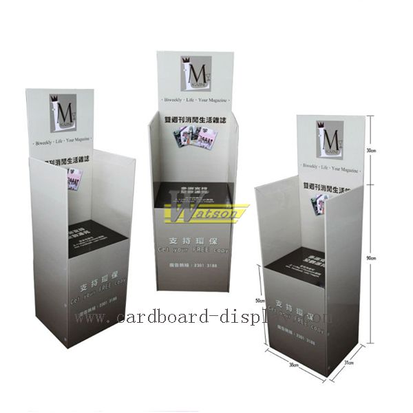 anniversary brochure cardboard magazine floor display stand