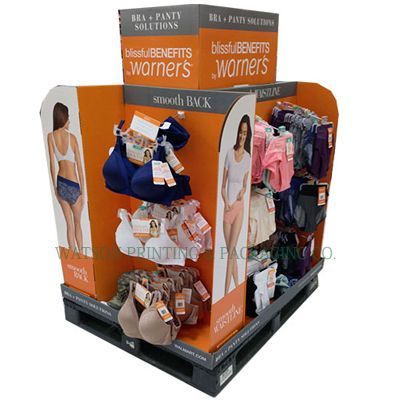 Clothing underwear paper pallet display